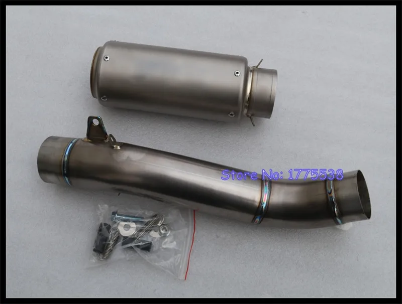 Titanium Alloy Motorcycle Exhaust Muffler Link Pipe for Ducati Monster 821 1200R 1200S 2014-2021 Exhaust Muffler Escape Mid Pipe