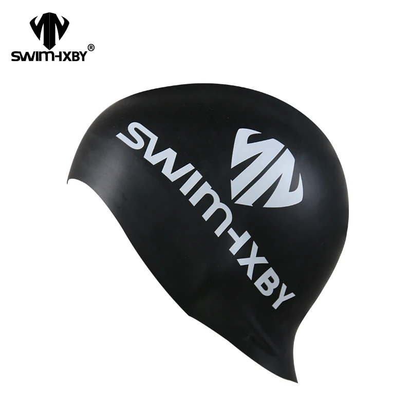 HXBY New Waterproof Silicon Swimming Sap Swim Caps Professional Hat For Long Hair Ear Band Touca De Banho Men Swimmer Hats