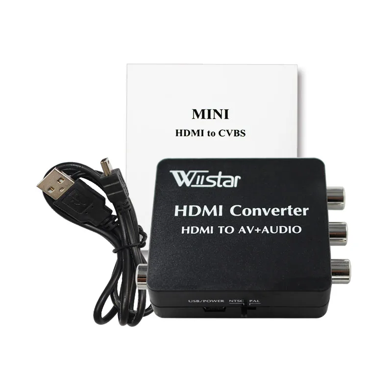 MIGLIORE SOLUZIONE VS8812 HD Video Converter HDMI a RCA AV/CVSB L/R audio 480P 720P 1080P HDMI2AV Supporto NTSC PAL Uscita HDMI A AV