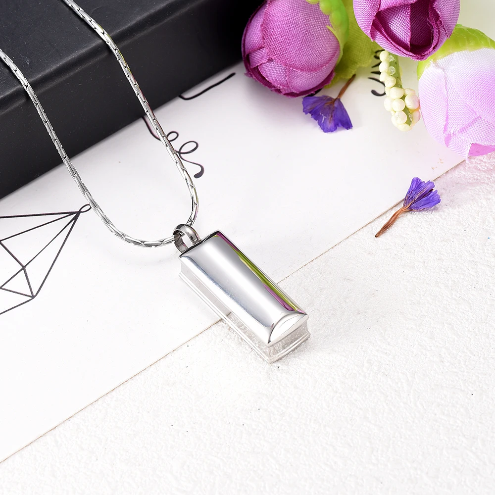 

Engravable Blank Cube Stainless Steel Keepsake Urns Necklace for Ashes Keepsake Cremation Jewelry