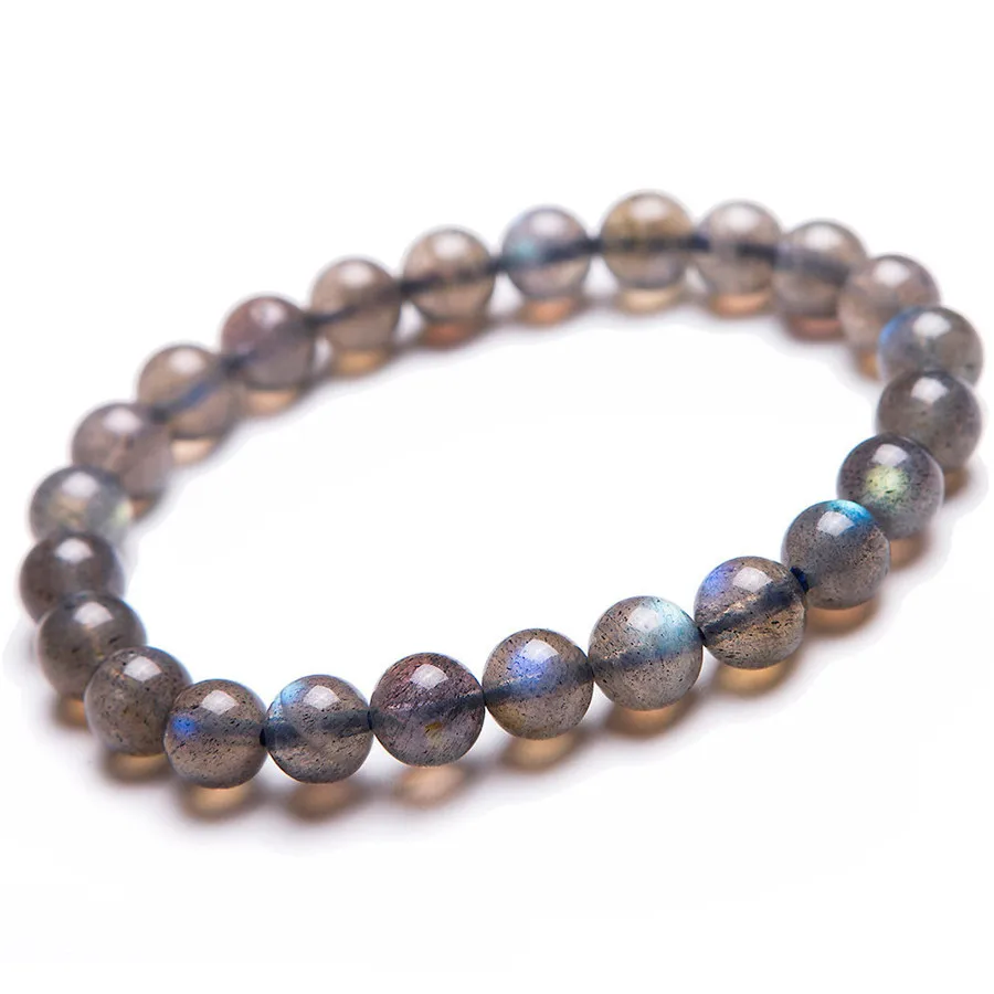 Natural Labradorite Bracelet Jewelry For Women Lady Men Luck Gift Crystal Beads Moonstone Gemstone Strands AAAAA 6mm 7mm 8mm 9mm