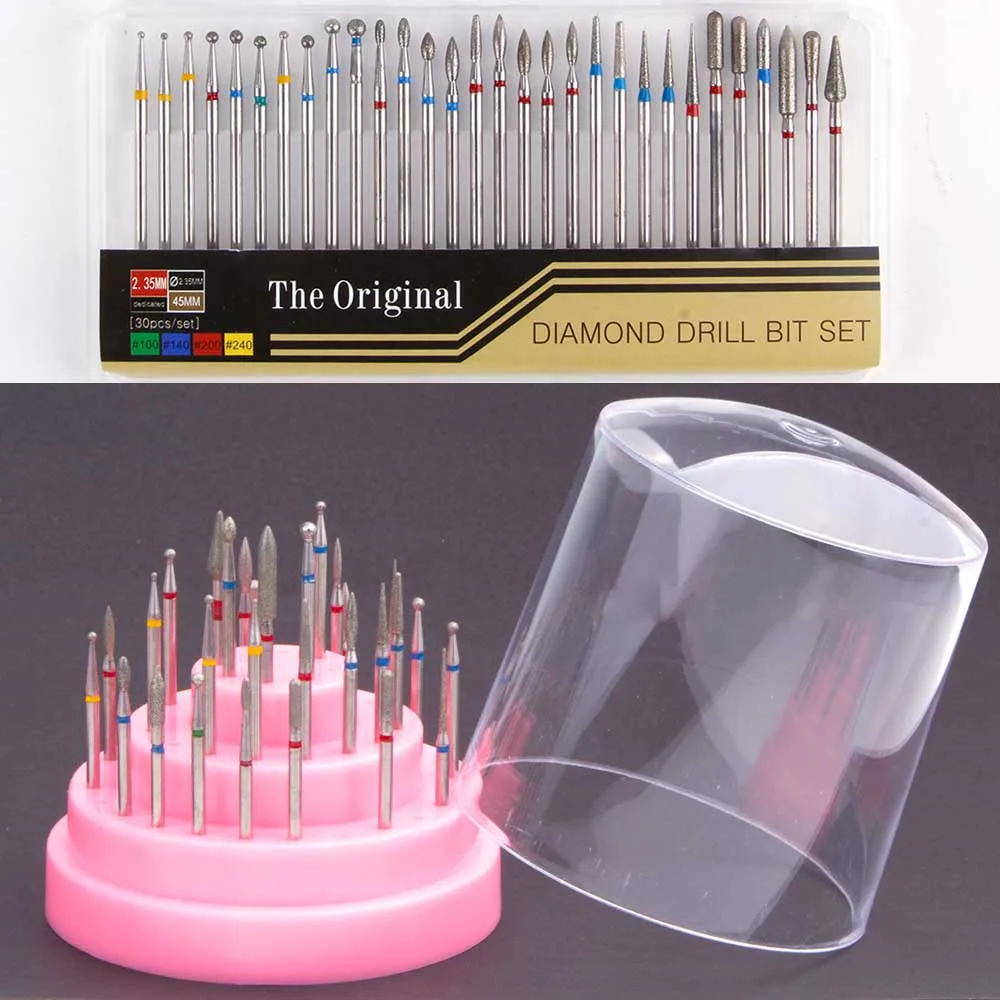 

30pcs Steel Diamond Milling Drill Manicure Nail Files Vacuum Cleaner Electric Carbide Pedicure Cutter for Manicure Nail Tools