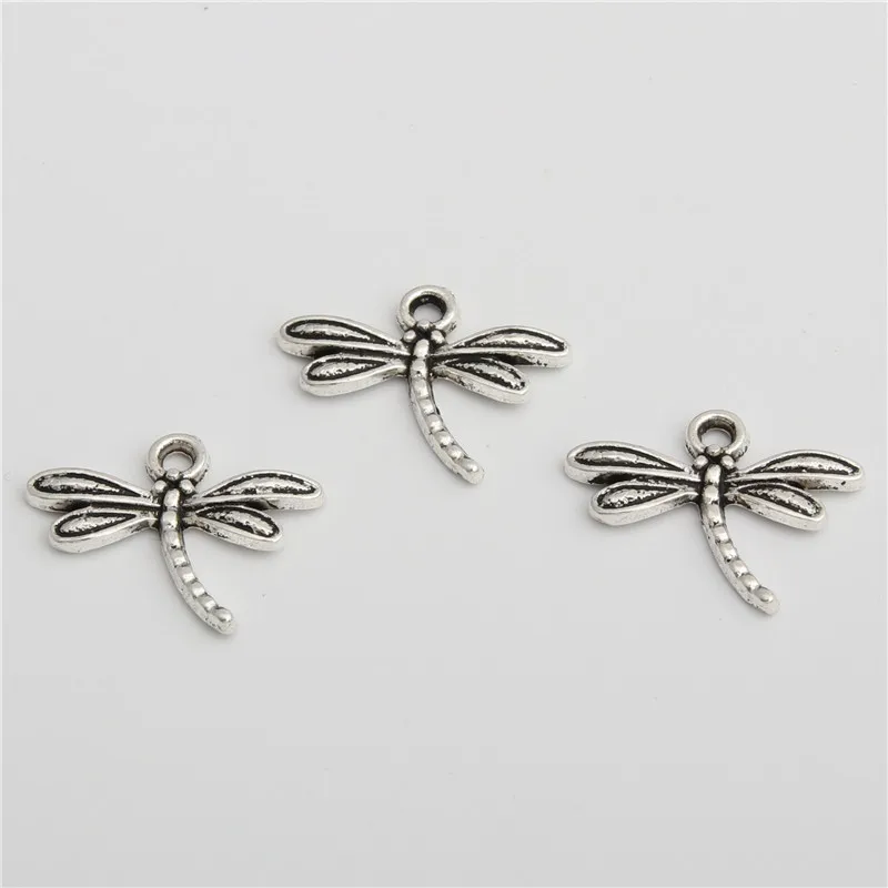 60pcs Tibetan Silver Color Dragonfly Charm Pendants For Diy Bracelet Necklace Jewelry Making Handmade A2856