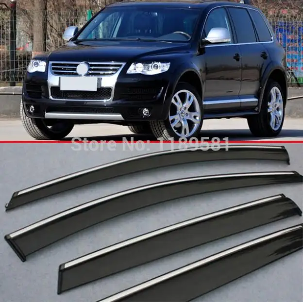 

For VW Touareg 2007-2010 Window Wind Deflector Visor Rain/Sun Guard Vent Car Accessories Stickers