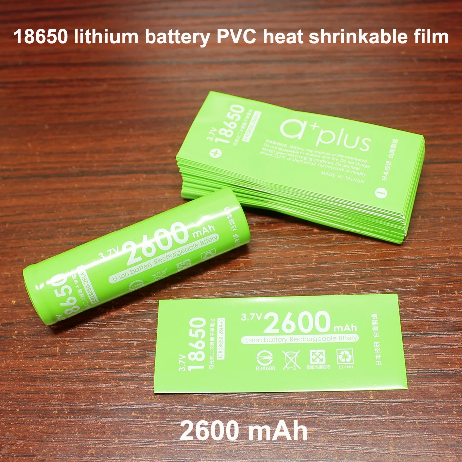 

100pcs/lot 18650 battery skin PVC heat shrinkable sleeve 2600MAH battery renovation shrink film insulation leather case