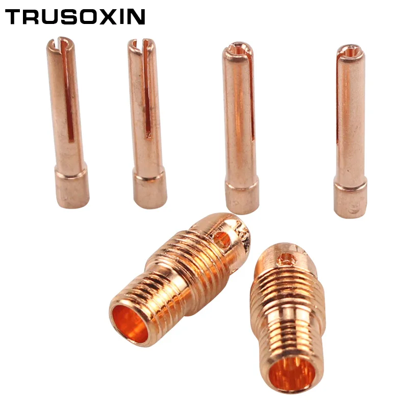 20Pcs Argon Welding TIG Inverter DC Welding Machine 0.5mm/1.0mm/2.0mm/2.4mm TIG Tungsten WP9 WP20 Collet Body and Collet