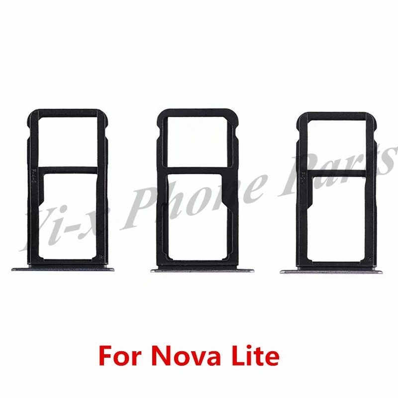 50pcs/lot New SIM Card Tray Micro SD Card Tray Holder Slot For Huawei Nova Lite / P10 Lite Replacement Parts