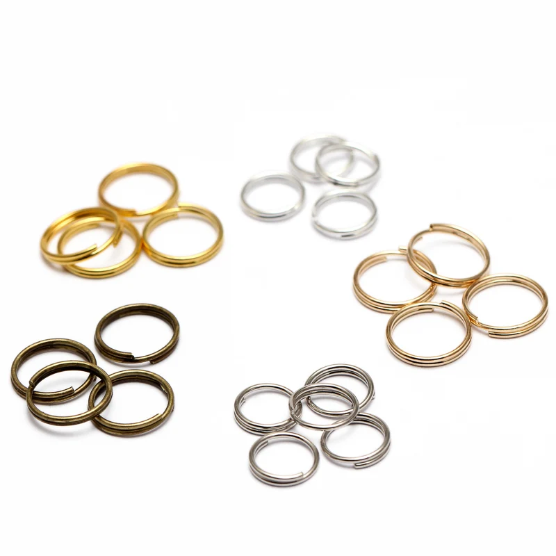 REGELIN 200pcs/lot 5 6 8 10 12 14mm Open Jump Rings Double Loops Gold Silver Color Split Rings Connectors For Jewelry Making DIY