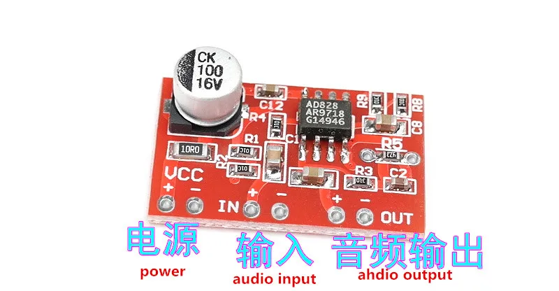 Piezoelectric ceramic sheet AD828 or TDA1308 Preamplifier board Pickup module for Guitar erhu instrument pickups