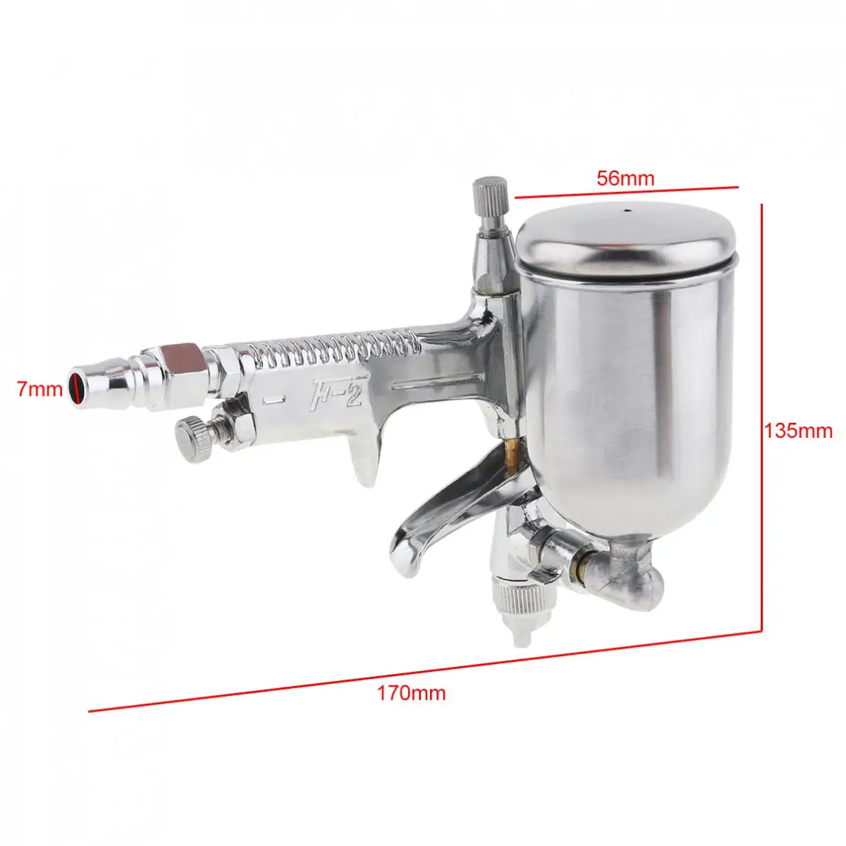 Mini F-2 Aluminum Alloy Pneumatic Paint Spray Gun 0.5mm Diameter Nozzle and Adjustable Atomization Shape