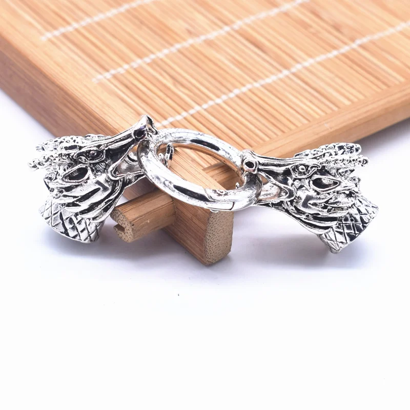 1 set  Retro Dragon head Clasps for Bracelet end connection fastener DIY Jewelry Making Inner Size 8mm