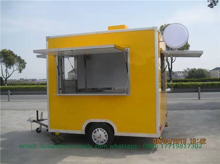 Mobile Food Truck Food Kiosk BBQ Food Trailers Caravan Camper Trailer