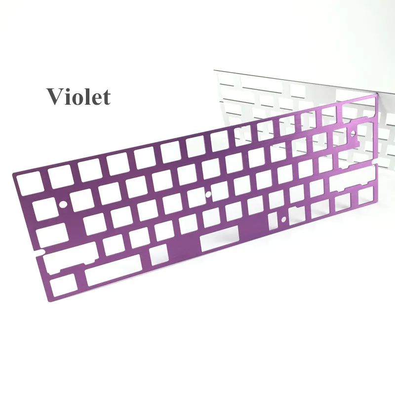 CNC Mekanik Papan Ketik Anoda Aluminium Gambar Pencegahan Plat Posisi Mendukung ISO ANSI untuk GH60 Pcb 60% Keyboard DIY