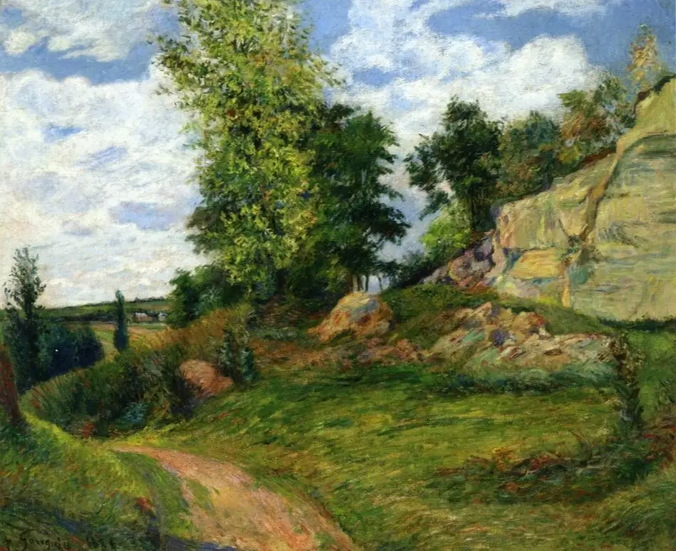 High quality Oil painting Canvas Reproductions Quarries at Pontoise (1882)  by Paul Gauguin hand painted