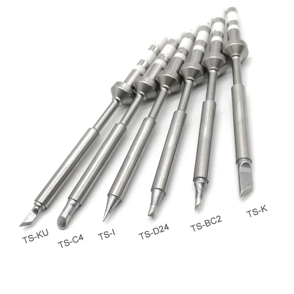 

NOVFIX 7pcs TS100 Soldering Iron tips Lead Free Replacement Various models of Tip Electric Soldering Iron Tip K KU I D24 BC2 C4