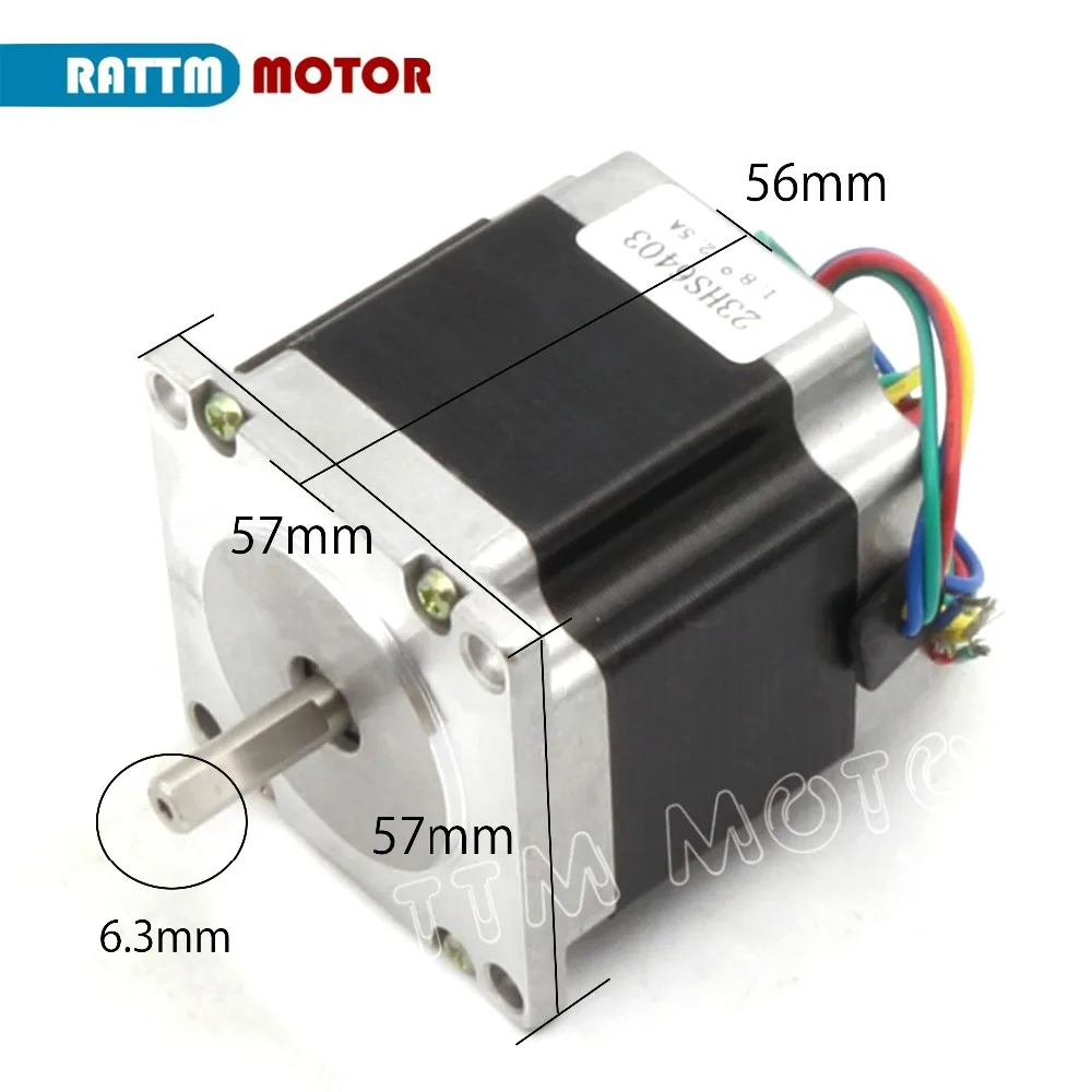 Nema 23 stepper motor 56mm 23HS6403 165Oz-in 2.5A 4 wires 3A for 3D printer parts CNC engraving machine