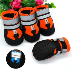 Waterproof Dog Shoes Reflective Pet Shoe Boot Non-slip Warm Winter Dogs Perro Snow Rain Boots For Small Medium Large Dogs