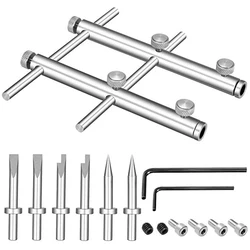 Kit de herramientas de reparación de apertura de lente de cámara, juego de reparación de lente de 10-100mm con 3 puntas, 6 tornillos, 2 Llaves hexagonales para cámara DSLR