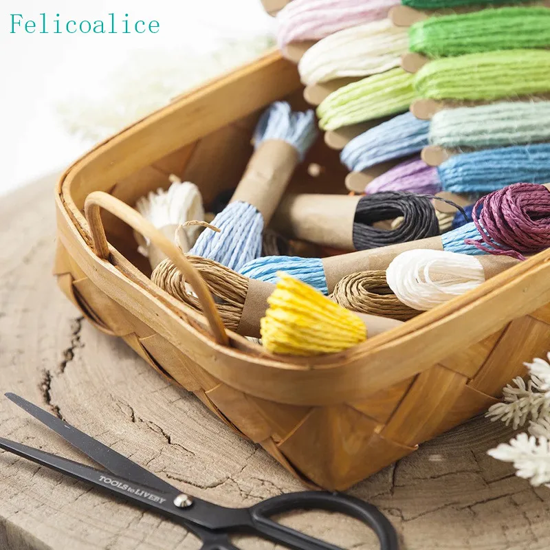 2mm*30meter 1lots New Home Decorations Colorful Paper Twine String DIY Handmade Material Wedding Birthday Party Supplies