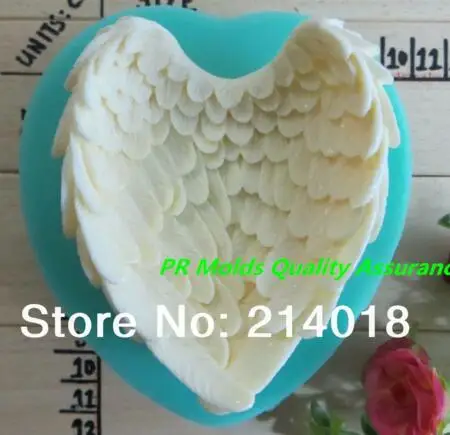 

Super quality 1 pc 3D angel wing bird big 9x9x4 cm Silicone couple baby mold mould cake tools baking decorating fondant tool