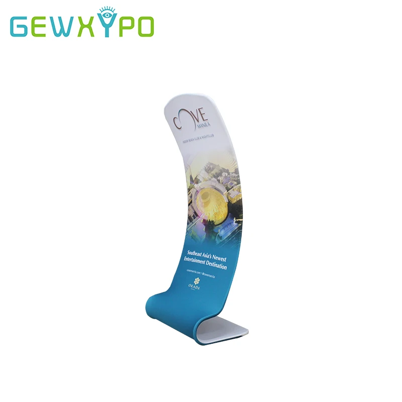 Portable Advertising Sign Display,Exhibition Booth High Quality Stretch Fabric Snake Banner Stand With Your Own Design Printing