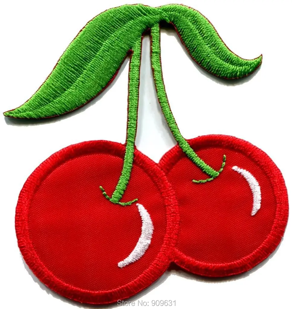 Cherry cherries fruit applique iron-on patch