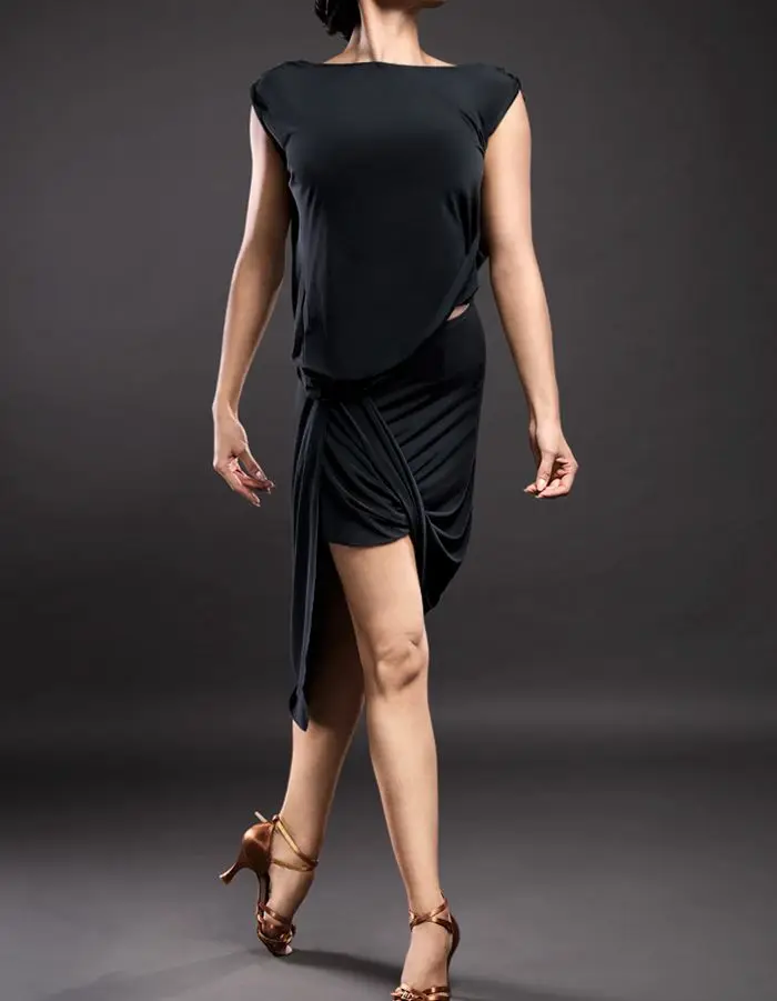 

sleeveless backless back pendant collar Latin dance modern dance practice top T17014