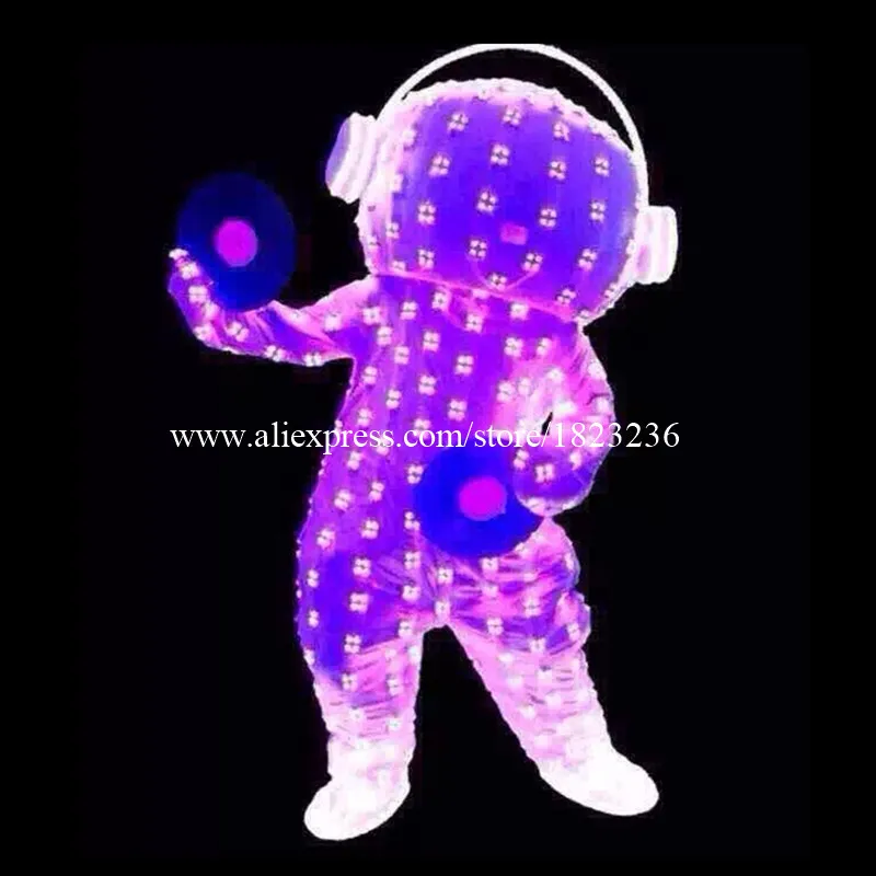 Full Colors Led  Flashing Luminous Light Up Costume Clothing Light Up David Guetta Led Robot Suits Party Stage Halloween