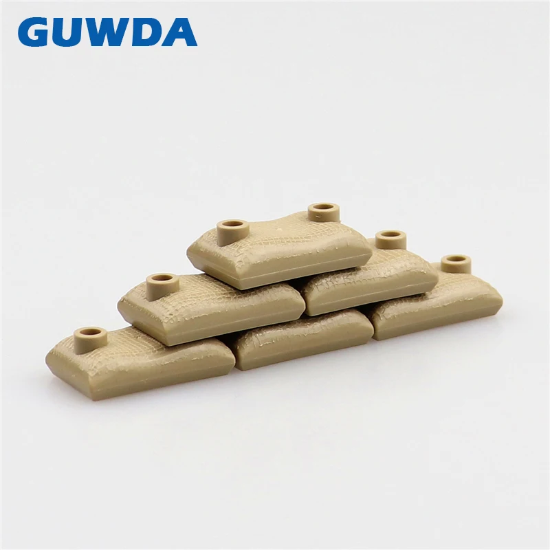 MOC Military Base Weapon Accessories Pack Sandbag Building Blocks Compatible Legoed Army Soldiers World War 2 Parts Bricks Toys