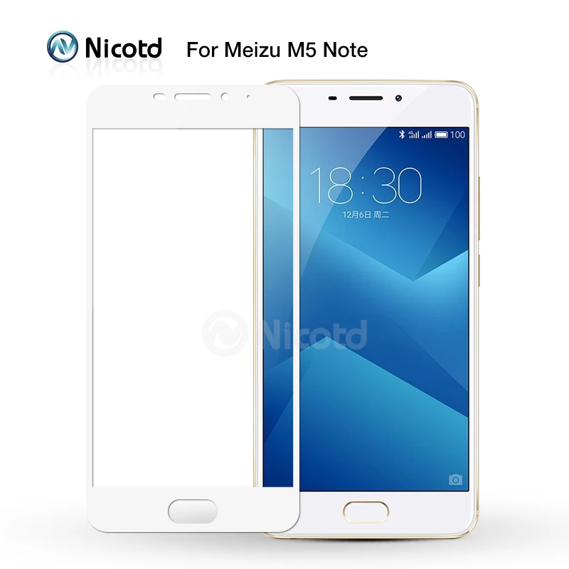 Nicotd 9H Full Cover Tempered Glass For Meizu M3 Note M3S M3 Mini Max M3E M3X Pro 6 Plus U10 U20 M5 Note M5s Protective Film