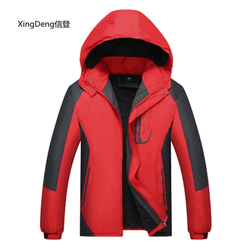 XingDeng 2018 New winter Warm Jacket fashion Trekking top Coat fashion Male windproof Men's Winter Waterproof Jackets