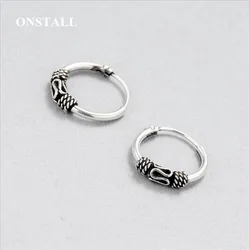 ONSTALL Brand Thai silver Stud earrings 100% pure 925 Sterling Silver earring for women Silver Jewelry FJ-E048