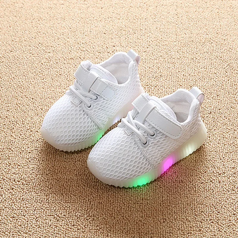 With LED Toddler Shoes Fashion Baby Girl & Boys Sneakers Sports Soft Bottom For Babys Eur Size 21-30