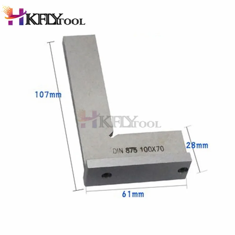 1 قطعة الصف صلابة عالية الكربون الصلب 90 درجة شقة حافة مربع مع واسعة قاعدة 90 درجة الصناعية واسعة قاعدة سكور 3 حجم #5
