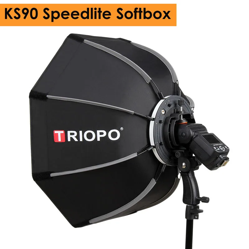 Triopo 90cm Photo Portable Outdoor Speedlite Flash Octagon Umbrella Softbox for Godox V860II TT600 YN560IV YN568EX TR-988 Flash