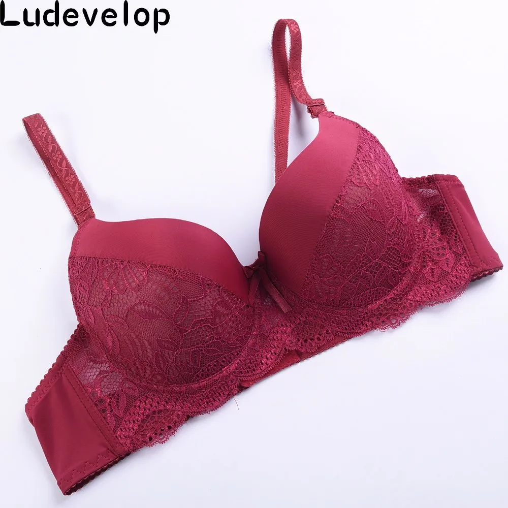 Ludevelop ABC sexy bra lace push up women underwear cotton refreshing bras France lingerie for women