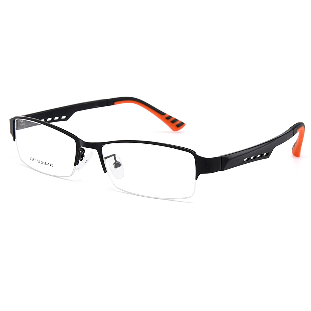 Gmei Optical Men Titanium Alloy Eyeglasses Frame for Men Eyewear Flexible Temples Legs IP Electroplating Alloy Spectacles Y2387