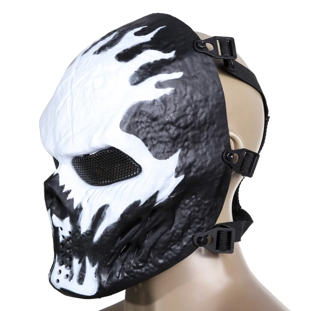 Masquerade Halloween Phantom Ghost Cosplay Costumes Paintball Mask Skull Masks CS Wargame Tactical Army of Two Mask image 3