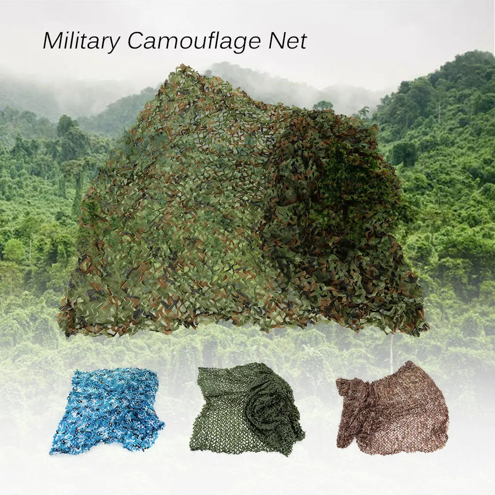 Army Outdoor Decoration Cloth CS Wargame Summer Camping Hunting Jungle Camouflage Net Military Car Shade Tent Cover 5 Colors