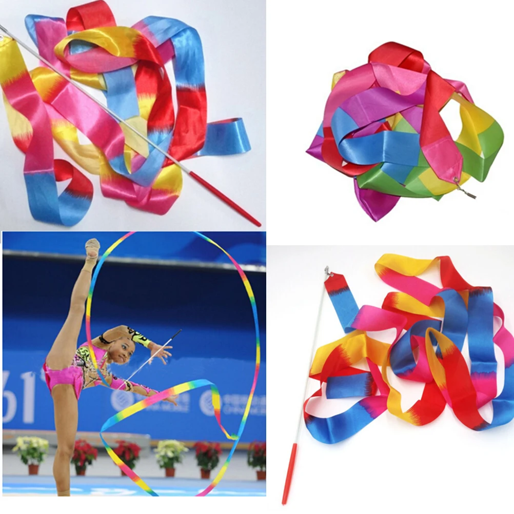 4M Most Popular Ribbon Gymnastics Dance Dancer Toys Outdoor Games For Children Kids Girls Colorful Sport Toys Ballet Twirling