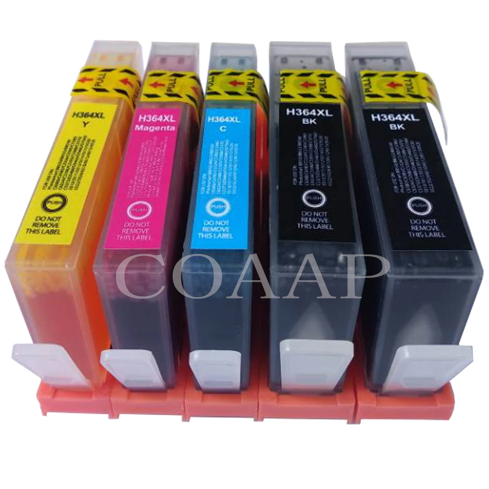 5 Compatible HP 364XL Black + colour Ink Cartridge for PhotoSmart 5510 5520 6520 7520 B110a inkjet printer