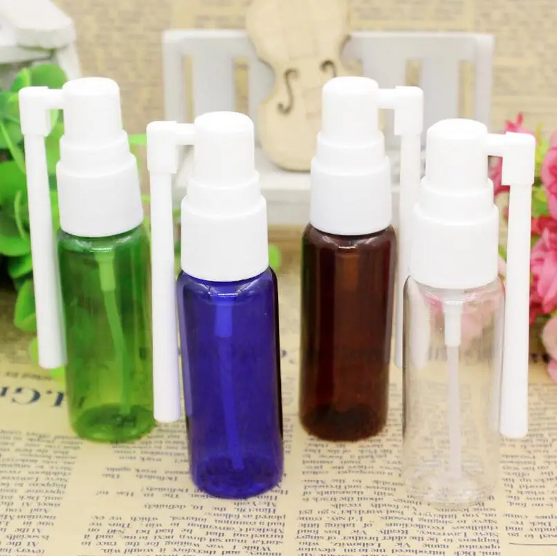 20ML Multicolor Plastic Nasal Spray Bottles Pump Mist Nose Spray Refillable Bottles For Medical Packaging LX1329