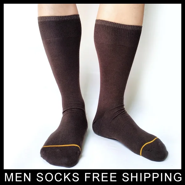 Brand Mens Cotton Socks Stockings Sexy Coffee Solid Male Formal  High Quality Gentlemen Winter Sox for Leather Shoes