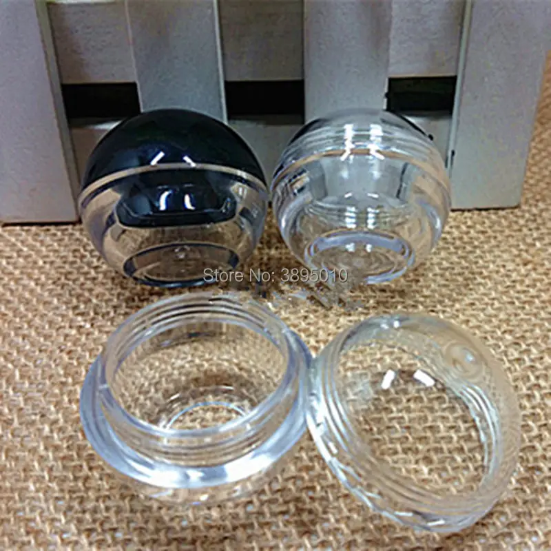 10g Cream jar Empty clear plastic jar special Round shape box nail art jar Clear sample packing container Refillable Bottle F609