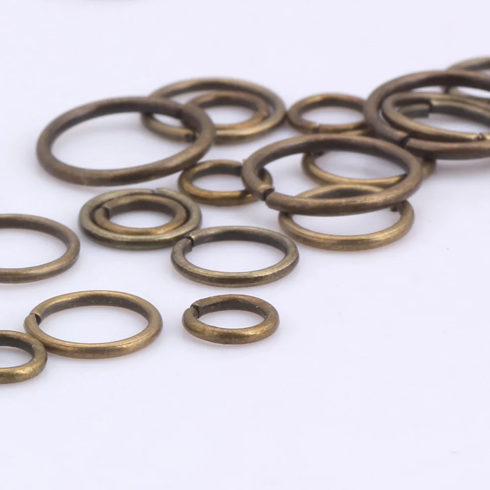 OlingArt 620pcs Dia 0.7MM bronze plating Jump Ring 3mm/4mm/5mm/6mm/7mm/8mm link loop Mixed size DIY Jewelry making Connector