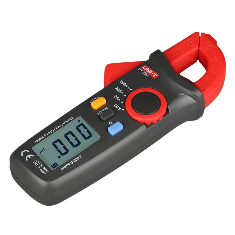 UNI-T UT210A 2000 Count Mini Digital Clamp Meter MultiMeter Tester Auto Range AC Current 2A/20A/200A