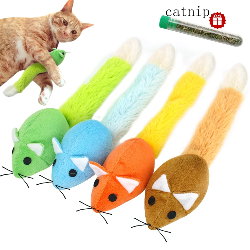 Giocattolo per gatti Catnip Mouse giocattoli per gatti topi interattivi giocattoli per gatti palla gattino Pet peluche divertente fornitura di gatti