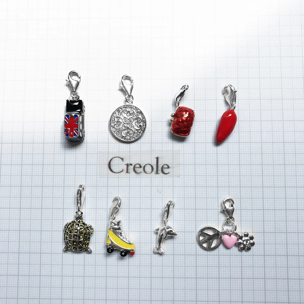 Kocham spokój London Taxi Roller Chili portfel żółw delfin Ornament urok wisiorek, 2019 Trendy biżuteria 925 srebrny prezent — zdjęcie 3