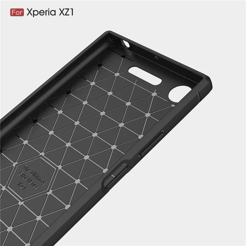 For Sony Xperia XZ1 G8341 G8342 Case Carbon Fiber Silicone TPU Skin Soft Back Cover Phone Case for Sony Xperia XZ1 G8341 G8342