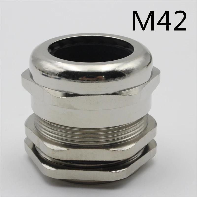 1piece  M42*1.5 Nickel Brass Metal Silica gel Waterproof Cable Glands connector Apply to Cable 22-30mm